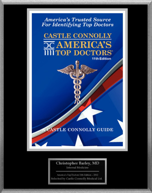 Dr. Barley Named One Of America’s Top Doctors In 2012 By Castle Connolly